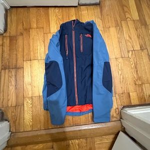 The North Face HyVent 2-in-1 Jacket Mens M Blue Full Zip Ski Parka Adult X196